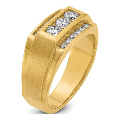Men's 14K Yellow Gold Diamond Band Mounting – view 8