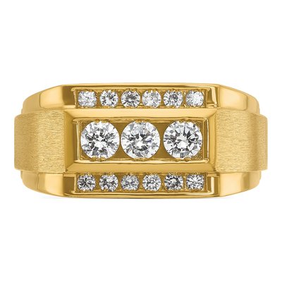 Men's 14K Yellow Gold 3/4 ct tw Lab-Grown Diamond Ring – view 4