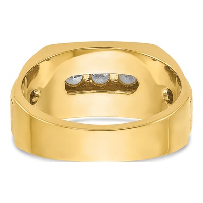 Men's 14K Yellow Gold 3/4 ct tw Lab-Grown Diamond Ring – view 5
