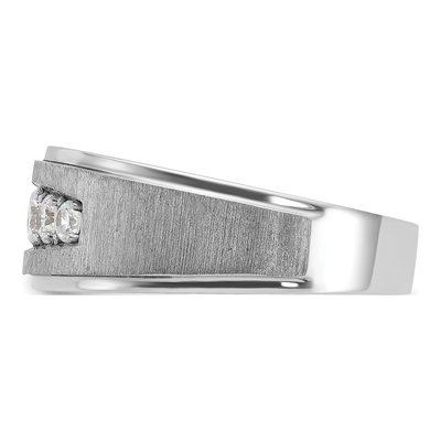 Men's 14K White Gold 5-Stone Diamond Ring Mounting – view 6