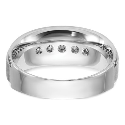 Men's 14K White Gold 5-Stone Diamond Ring Mounting – view 7