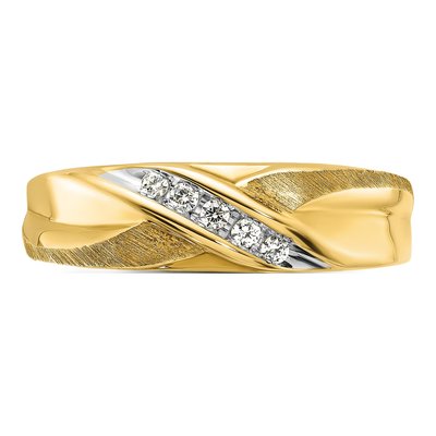 Men's 14K Yellow Gold 1/10 ct tw Diamond Ring – view 5