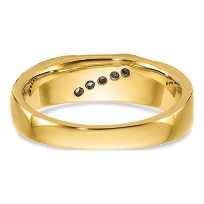 Men's 14K Yellow Gold 1/10 ct tw Diamond Ring – view 7