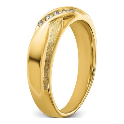 Men's 14K Yellow Gold 1/10 ct tw Diamond Ring – view 8