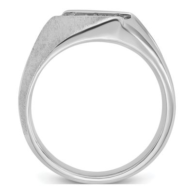 Men's 14K White Gold 3-Stone Diamond Ring Mounting – view 2