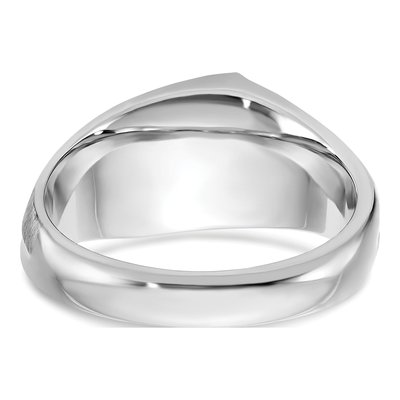 Men's 14K White Gold 3-Stone Diamond Ring Mounting – view 7