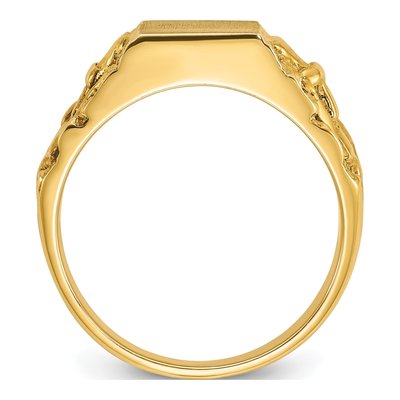 Men's 14K Yellow Gold Signet Ring – view 2