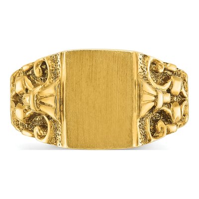 Men's 14K Yellow Gold Signet Ring – view 4