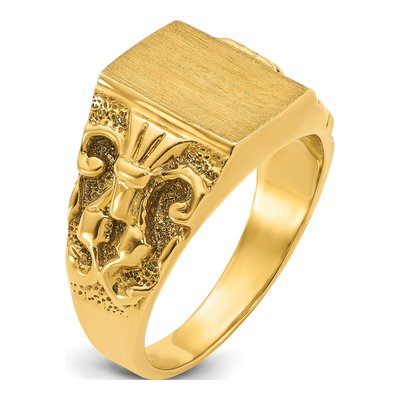 Men's 14K Yellow Gold Signet Ring – view 6
