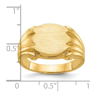 Men's 14K Yellow Gold Signet Ring – view 3