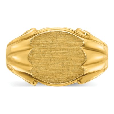 Men's 14K Yellow Gold Signet Ring – view 6