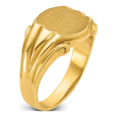 Men's 14K Yellow Gold Signet Ring – view 8