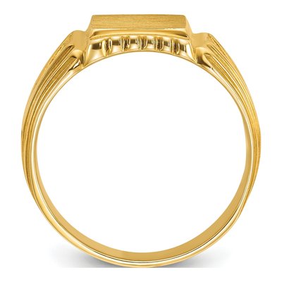 Men's 14K Yellow Gold Square Signet Ring – view 2
