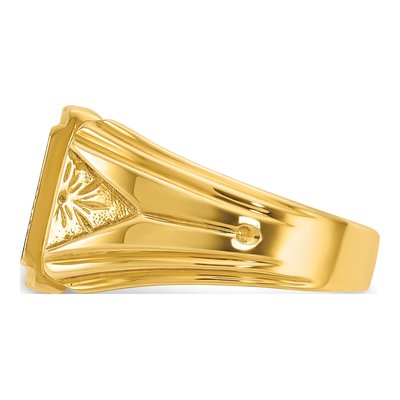 Men's 14K Yellow Gold Square Signet Ring – view 5