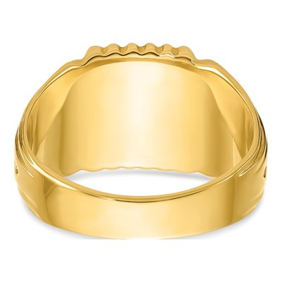 Men's 14K Yellow Gold Square Signet Ring – view 7