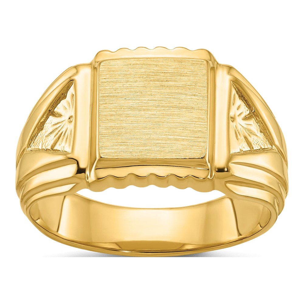 Men's 14K Yellow Gold Square Signet Ring
