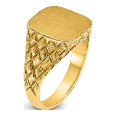 Men's 14K Yellow Gold Signet Ring – view 8