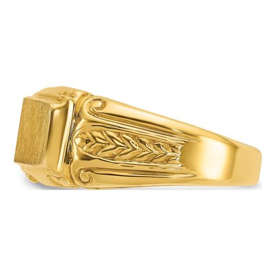 Men's 10K Yellow Gold Signet Ring – view 5
