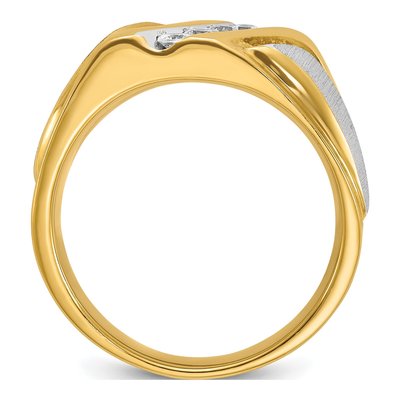 Men's 14K Two-Tone Gold 4-Stone Diamond Ring Mounting – view 2