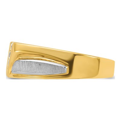 Men's 14K Two-Tone Gold 4-Stone Diamond Ring Mounting – view 5