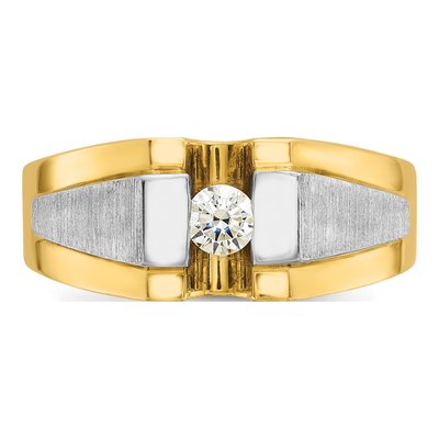 Men's 14K Two-Tone Gold 1/4 ct tw Lab-Grown Diamond Ring – view 4