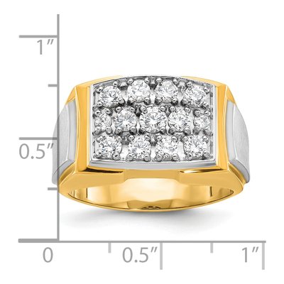 Men's 14K Two-Tone Gold Cluster Ring Mounting – view 3