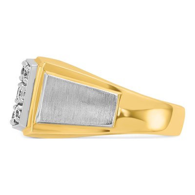 Men's 14K Two-Tone Gold Cluster Ring Mounting – view 5