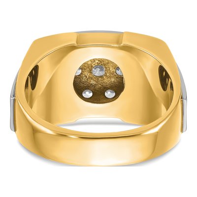 Men's 14K Two-Tone Gold Cluster Ring Mounting – view 7