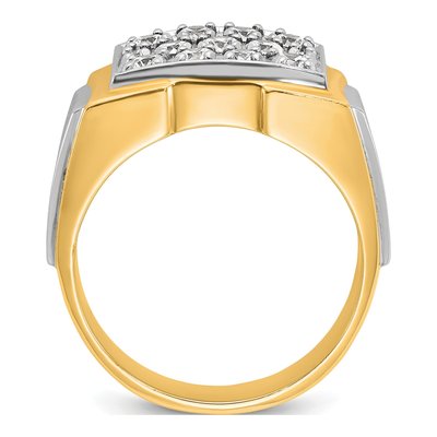 Men's 14K Two-Tone Gold 1 ct tw Diamond Cluster Ring – view 2