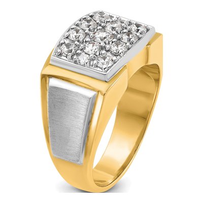 Men's 14K Two-Tone Gold 1 ct tw Diamond Cluster Ring – view 8
