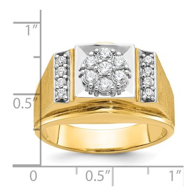 Men's 14K Two-Tone Gold Cluster Ring Mounting – view 3
