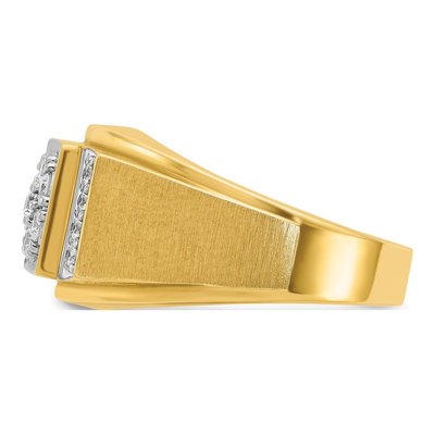 Men's 14K Two-Tone Gold Cluster Ring Mounting – view 5