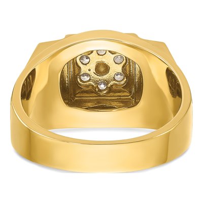 Men's 14K Two-Tone Gold Cluster Ring Mounting – view 7