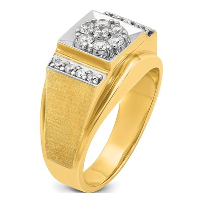 Men's 14K Two-Tone Gold Cluster Ring Mounting – view 8