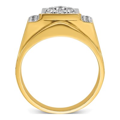 Men's 14K Two-Tone Gold 1/2 ct tw Diamond Cluster Ring – view 2