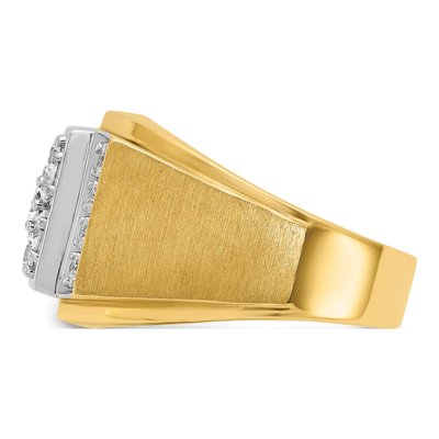 Men's 14K Two-Tone 1ct Diamond Cluster Ring – view 5