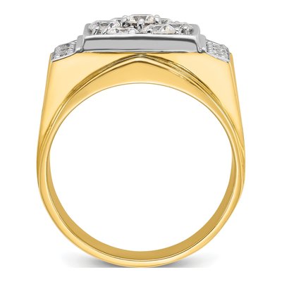 Men's 14K Two-Tone Gold Diamond Cluster Ring Mounting – view 2