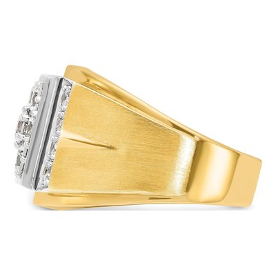 Men's 14K Two-Tone Gold Diamond Cluster Ring Mounting – view 5