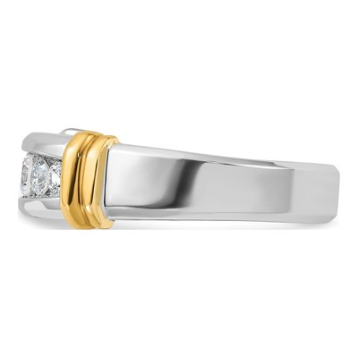 Men's 14K Two-Tone Gold 5-Stone Ring Mounting – view 6