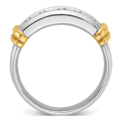 Men's 14K Two-Tone Gold 5-Stone Diamond Ring Mounting – view 2