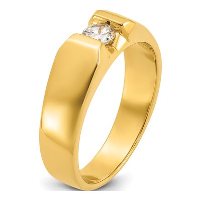 Men's 14K Yellow Gold Diamond Ring Mounting – view 8
