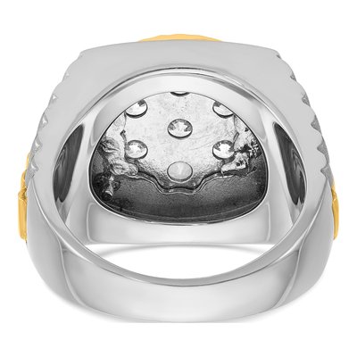 Men's 14K Two-Tone Gold Diamond Cluster Ring Mounting – view 8