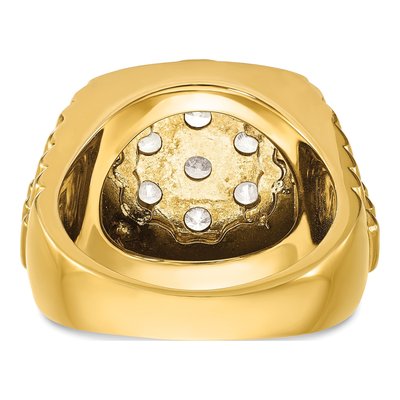Men's 14K Yellow Gold Diamond Cluster Ring Mounting – view 5