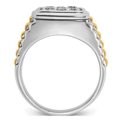 Men's 14K Two-Tone Gold Diamond Ring Mounting – view 2