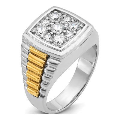 Men's 14K Two-Tone Gold Diamond Ring Mounting – view 8