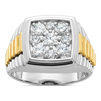 Men's 14K Two-Tone Gold Diamond Ring Mounting