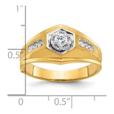 Men's 14K Yellow Gold Diamond Ring Mounting – view 3