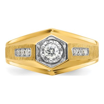 Men's 14K Yellow Gold Diamond Ring Mounting – view 6