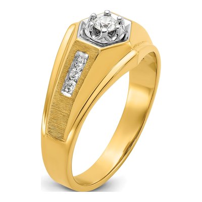 Men's 14K Yellow Gold Diamond Ring Mounting – view 8