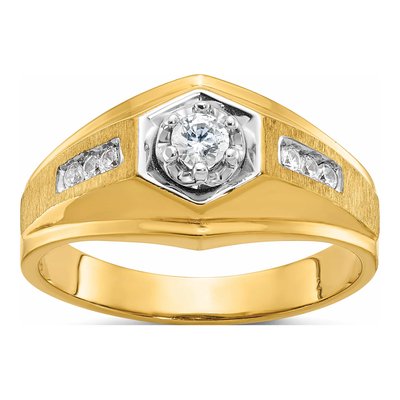 Men's 14K Yellow Gold Diamond Ring Mounting
